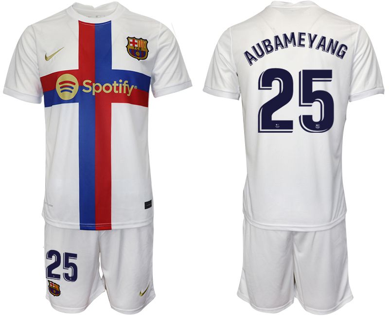 Men 2022-2023 Club Barcelona white away #25 Soccer Jersey